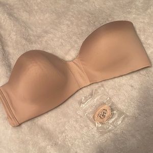 Maidenform Nude Strapless Bra with Adjustable Straps - Size 38B